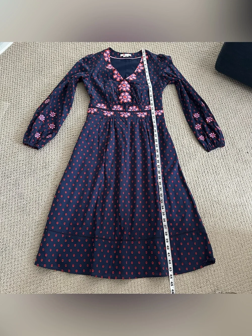 Boden Floral Embroidered Midi Dress